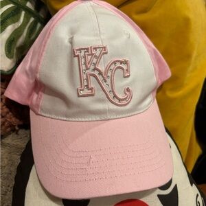 Pink and White KC Hat